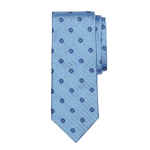 Herringbone Floral Tie - Light Blue